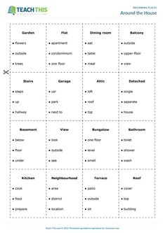 the words in this worksheet are used to teach english