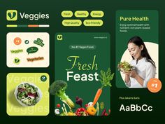 the veggies website is designed to look like an advertisement