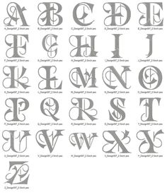 an old english alphabet is shown in this image