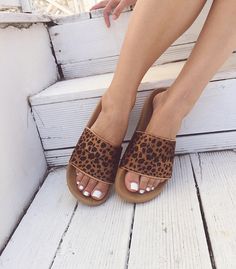 Leopar Slides, Leather Slide Sandals, Slip On Sandals, Leather Sandals, Summer Sandals, Women's Sandals by Christina Christi Jewels. Slip On Sandals, Leather Slide Sandals, Leather Sandals Women, Slides Sandals, Minimal Chic, Slingbacks, Sandals Women, Summer Sandals, Leather Slides