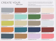 the color chart for different shades of paint