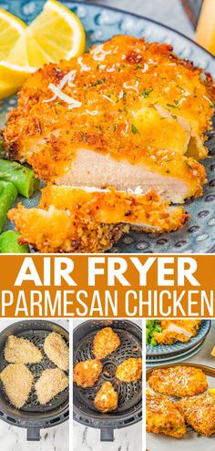 air fryer parmesan chicken is an easy dinner recipe