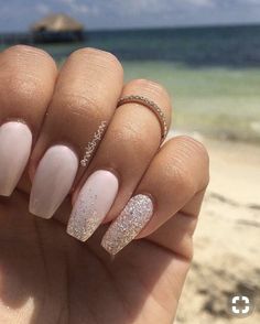 Sparkle Nail Designs, Manicure Nail Designs, Super Nails, Nail Art Wedding, Sparkle Nails, Nail Swag, Beauty Nail, Nail Art Summer, Nail Arts