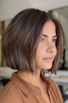 Short Brown Hair, Chin Length Hair, Short Bob Haircuts, Haircut And Color, Hydrogen Peroxide, Hair Color And Cut, Bob Haircuts, Scrambled Eggs, Short Bob Hairstyles