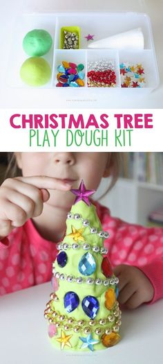 Play Dough Christmas, Playdough Party, Christmas Trees For Kids, Playdough Activities, Playdough Kits, Tree Handmade, Christmas Play, 50 Christmas, Preschool Christmas