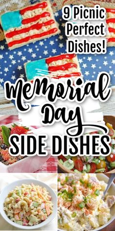 memorial day side dishes with text overlay