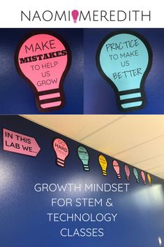 Stem Classroom Decorations, Classroom Setup Middle School, Technology Classroom Decor, Engineering Classroom, Growth Mindset Classroom Decor