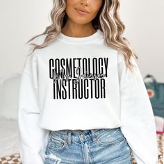 Gifts For Cosmetologist Students, Gifts For A Cosmotoligitst, Instructor Appreciation Gifts Hairstylist, Cosmetology Teacher, Cosmetology Instructor, Water Marks, Cosmetology, Shirt Ideas, Digital Drawings