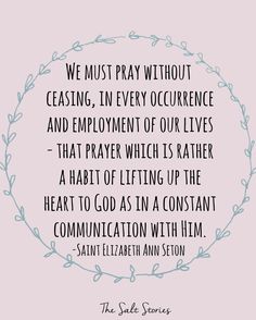 a quote from saint elizabeth annn about prayer