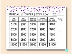 a printable bridal shower jeopardy game