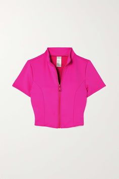 Shop GOOD AMERICAN Good Compression neon stretch-scuba rash guard, Explore the latest GOOD AMERICAN women's collection today on NET A PORTER Neon Pink Tops, Neon Outfits, Corset Shirt, Best Friend Outfits, Pink Crop Top, Friend Outfits, Dope Outfits, Good American, Kpop Outfits