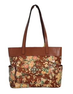 Patricia Nash Alviano Leather Shopper Tote-Vintage Botanical Garden-NWT-Original Price $249.00              HAS ORIGINAL TAG & CARE TOTE Color Choices: Vintage Botanical Garden Size/Profile: Large shopper Walls: Genuine leather Handles: leather double top handles Exterior: Large front flap pocket with twist-lock closure; slip pocket on either side Construction: Heavy stitching; flat bottom with metal feet Hardware:antiqued metal Closure: Top zipper Lining: Faux suede Pockets: 1 zipper pocket, 2 Leather Tote Bag With Floral Print, Leather Bags With Floral Print For Shopping, Brown Leather Bag With Floral Print, Leather Floral Print Satchel Shoulder Bag, Vintage Floral Print Shoulder Bag, Vintage Brown Coated Canvas Shoulder Bag, Vintage Coated Canvas Bags For Daily Use, Leather Travel Bag With Floral Print, Leather Shoulder Bag With Floral Print For Travel