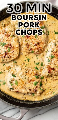 this is an image of chicken chops in gravy