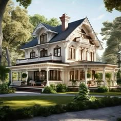 Big Cottage House, German Homes, Big Cottages, Victorian Homes Exterior, Victorian Style House, Victorian Style Homes, Dream Life House, Modern Home Design, Gorgeous Houses