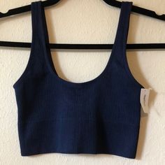 Ribbed Navy Blue Bralette From Gap. It’s Primarily Made From Nylon And Has Elastic Around The Scoop Neck. It’s Pretty Soft And Scoops Lower In The Back It’s Listed As A Small, But I Think It Would Fit Better On Someone Who Usually Wears Xs Bralettes Hot Pink Bra, Body Bra, Basic Photo Editing, Fun Clothes, Convertible Bra, Gap Fit, Black Sports Bra, Pink Bra, Lingerie Set