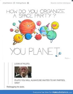 a flyer with an image of planets and the words, how do you organize a space party?