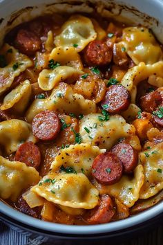 Crockpot Pierogi Casserole with Kielbasa | Easy Recipe