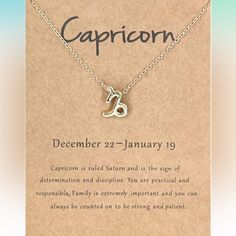 Capricorn Constellation Necklace Zodiac Sign Necklaces For Women Or Girls Dec 22- Jan 19 Nwt This Capricorn Goat Necklace Is A Big Part Of What You Wear On A Daily Basis, The Capricorn Constellation Necklace Is Made Well, Doesn't Turn Your Neck Green And Wear It Everyday And Always Get Compliments The Capricorn Necklace Gold Plated Necklaces Chain Length 45 Cm (17.7 Inchs) And 5 Cm (2 Inchs) Extension Chain, Adjustable Length Clasp Made Capricorn Symbol Necklace Can Sits Exactly Where You Wanted Capricorn Necklace, Capricorn Symbol, Delicate Layered Necklace, Capricorn Goat, Capricorn Constellation, Kendra Scott Necklace Elisa, Moon Necklace Silver, Capricorn Sign, Necklaces Chain