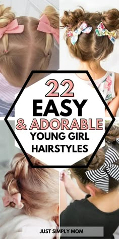 Simple And Cute Hairstyles, Toddler Girl Hairstyles, Girls Updo, Girls Hair Styles, Medium To Long Hair