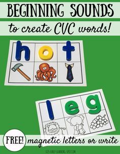 the beginning sounds to create cvc words