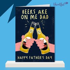 a father's day card with two beer glasses