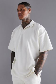 Polo Shirt Outfits, Oversized Jersey, Plain Polo Shirts, Oversized Polo, Shirt Outfit Men, Plus Size Joggers, Suits Prom, Going Out Trousers, Polo Shirt Design