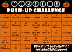 the pumpkin push up challenge poster