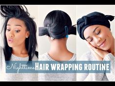 Hair At Night, Hair Wrapping, Healthy Relaxed Hair, Relaxed Hair Care, How To Wrap, A Bob, Athletic Hairstyles, Hair Routine, Natural Hair Inspiration