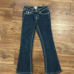 Never Worn, Nwot Girls Mudd Jeans With Embroidered Accents Mudd Jeans, Jeans Color, Fancy Dresses, Kids Bottoms, Colored Jeans, Color Blue, Dresses, Blue, Color