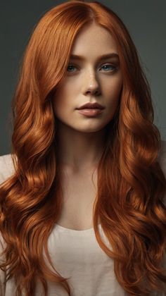 Trendy Fall Hair Colors Copper Highlights on Soft Curls for Autumn 🍂 Pelo Chocolate, Red Hair Halloween Costumes, Copper Blonde Hair Color, Edgy Hair Color, Fall Blonde Hair Color, Copper Blonde Hair, Red Copper Hair Color, Halloweenský Makeup, Fiery Red Hair