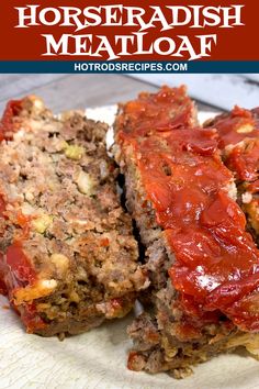 slices of horseradish meatloaf Horseradish Meatloaf, Horseradish Recipes, Delicious Meatloaf, Beef Meatloaf, Classic Meatloaf Recipe, Good Meatloaf Recipe, Ground Meat Recipes