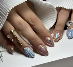 Nails Con Relieve, Lily Nails, Engagement Nails, Magic Nails, Fantasy Nails, Korean Nails, Casual Nails