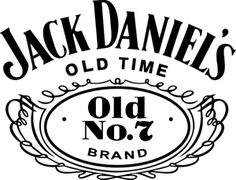 an old time sticker with the name jack daniels on it