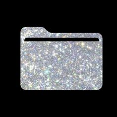 a card case with glitter on it