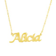 "Gold Plated Personalised Necklace Pendant A Wonderful Gift for Mother's Day, Birthdays, Thank You, Wedding, Engagement or any other Special Occasion *~ comes with Free Gift Box & Gift Bag ~* Exceptionally High Quality Solid Product at an Amazing Price! ~ Tested & Certified by the UK's Largest Assay Office ~ Necklace Thickness : 1mm approx Necklace Height : 5-8mm approx Necklace Width : 30mm to 70mm approx, depends on how many letters are in the name. Weight : 5g to 10g depending on the Personalized Name Necklace For Valentine's Day Formal Occasion, Elegant Silver Name Necklace, Elegant Silver Name Necklace For Gifts, Elegant Silver Name Necklace As A Gift, Rose Gold Name Necklace For Wedding Gift, Mother's Day Gift Name Necklace, Hallmarked, Mother's Day Gift Hallmarked Name Necklace, Christmas Gift Name Necklace, Personalized Wedding Necklaces For Christmas