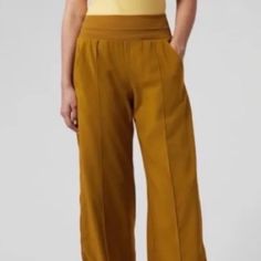 Brass Yellow/Mustard Yellow Mustard, Gold Orange, Athleta Pants, Orange Gold, Pants Color, Leg Pants, Wide Leg Pants, Pant Jumpsuit, Mustard