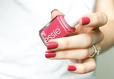 Essie Mrs Always Right, Essie Tart Deco, Spring Nail Polish Colors, Mrs Always Right, Color For Nails, Latest Nail Trends, Minimalist Nail Art, Spring Nail Colors, Pinkish Red