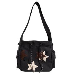 PRICES MAY VARY. material; made of canvas fabric, which is wear-resistant and good in texture, durable to use. size:14.57x12.2x6.69inch. big enough for your daily belongings. You can easily take your iPad, cell phone, wallet, makeup design:This aesthetic messenger bag with star pattern and bright colors is both cute and fashionable.The star stickers on this messenger bag are sewn on, not easy to peel off and machine washable. You can also use other pins you have to diy this bag. The shoulder str Vintage School Bag, Aesthetic Shoulder Bag, Kawaii Purse, Star Bag, Zipper Fashion, Crossbody Bags For Travel, Bags For Teens, Canvas Messenger Bag, Canvas Crossbody Bag