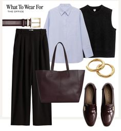 Casual Work Outfits Women, Lawyer Outfit, Fashion Office, Wide Trousers, Office Outfit, Casual Work Outfits, Office Fashion, Office Outfits