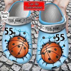 Get your product: Basketball Crocs - Basketball Crack Personalized Name & Number Clog Shoes
1. PRODUCT INFORMATION:

Incredibly light and fun to wear.
Water-friendly and buoyant; weighs only ounces.
Ventilation ports add breathability and help shed water and debris.
Easy to clean and quick to dry.
Upper: Croslite.
Lining: Croslite.
Sole: Croslite.
2. SIZE CHART:
3. RETURN:
We will gladly issue you a replacement item or issue a refund back to your original form of payment for any of the following Crocs Basketball, Basketball Crocs, Crocs Outfit, Crocs Clog, Cozy Shoes, Personalized Basketball, Versatile Shoes, Kids Basketball, Clog Shoes