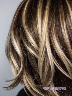 27 Stunning Hair Color Ideas to Electrify Your Summer 2024 Look Chunky Highlights Medium Length Hair, Chunky Blonde Highlights, Fall Blonde Hair Color, Warm Brown Hair, Fall Blonde Hair, Wedge Hairstyles, Brown With Blonde Highlights, Fall Hair Color Trends, Fall Blonde