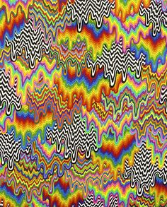 an abstract pattern with wavy lines and colors