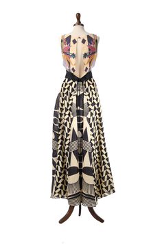 Panther RHA Dress – NOMADIC Silk Cape, Goddess Gown, Linen Bottoms, Athena Goddess, Rope Belt, Silk Kaftan, Silk Ikat, Rainbow Bracelet, Full Length Dress