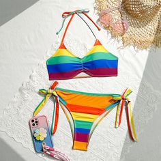 Rainbow Print Halter Swimsuit, rainbow Bikini, printed rainbow sexy bikini,two piece bikiniMaterial:blendedStyle:sexyFeatures:rainbowColor:as pictureSize(cm):S,M,L 1inch=2.54cmS:bust:71&ltp&gtM:bust:75&lt/p&gt&ltbr/&gt&ltp&gtL:bust:80&lt/p&gt&ltbr/&gt&ltp&gtNote:Due to different measurement methods,there will be 1-3 error(unite:cm), please understand.&lt/p&gt&ltbr/&gt&ltp&gtPlease check the size carefully when you choose items,thank you.&lt/p&gt&ltbr/&gt Rainbow Print Swimwear For Beach, Multicolor Rainbow Print Swimwear For Poolside, Multicolor Tie-side Bottom Swimwear For Summer, Summer Multicolor Tie-side Swimwear Bottom, Rainbow Print Swimwear For Summer, Rainbow Print Summer Swimwear For Pool, Rainbow Beachwear Swimwear For Summer, Summer Rainbow Print Swimwear For Pool, Rainbow Swimwear For Beach Season