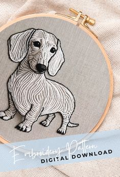 Create a cuddly, embroidered dog with our easy-to-follow pattern. A fun and rewarding project for all ages! #EmbroideryFun #DogPattern #CraftProject #FamilyCrafting #HandmadeDog #hand #embroidery Pet Embroidery Patterns, Embroidery Dog Patterns, Dog Embroidery Ideas, Fun Embroidery Ideas, Dog Embroidery Patterns, Dachshund Embroidery, Embroidery Dog, Dog Design Art, Dog Embroidery Designs