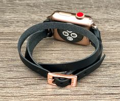 7mm Black Genuine Leather Strap with Adjustable Buckle. Designed And Handmade by Simeon D Jewelry Studio. Adjustable Size Bracelet Perfectly Tailored for Your Wrist. Easy to Install - Slide Connectors Included. This Bracelet Fits ALL Apple Watch Series. Please Measure Your Wrist Before Submitting Your Order! Not For Other Models. Apple Watch Is NOT Included. Follow my Studio on Social Media for Updates & New Designs. Create Your Own Unique Style! Be Different! Be Unique! Make a Fashion State Adjustable Wrist Strap For Watch As Gift, Adjustable Black Apple Watch Band, Adjustable Rose Gold Bracelet With Leather Strap, Adjustable Rose Gold Jewelry For Everyday Use, Adjustable Black Watch Accessories As Gift, Apple Watch Double Band Bracelet Strap As Gift, Gift Apple Watch Band Double Bracelet Strap, Gift Apple Watch Band With Double Bracelet Strap, Adjustable Rose Gold Apple Watch Band For Everyday