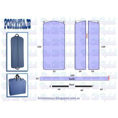 an image of luggage bag size chart for the front, back and side views with measurements