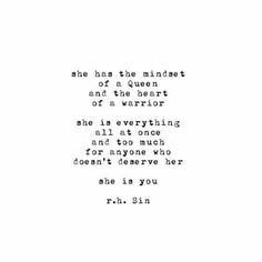 the quote for she has the mindset of a queen and the heart of a warrior