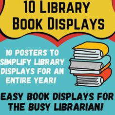 the 10 best book displays for the busy library ebook cover is shown in red and blue