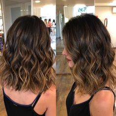 Hair Goals Color, Balayage Bob, Thick Wavy Hair, Modern Ideas, Shoulder Hair, Short Hair Balayage, Balayage Brunette